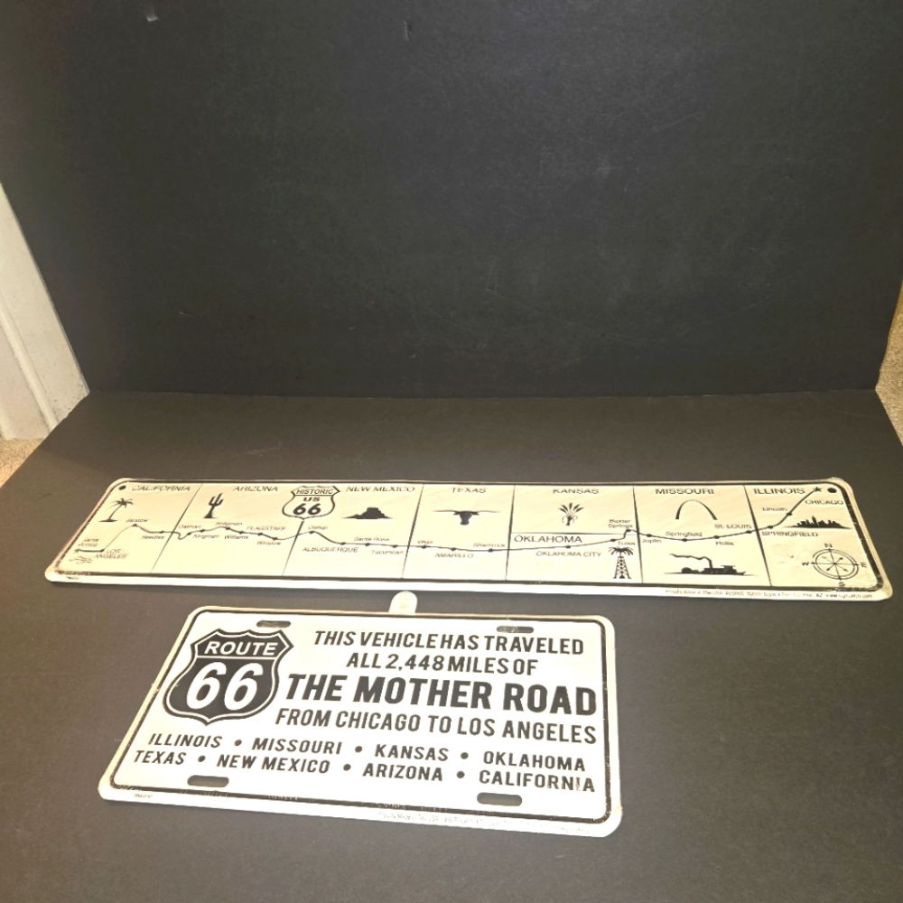 2009 SET OF HISTORIC ROUTE 66 MADE IN USA SIGNS